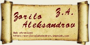 Zorilo Aleksandrov vizit kartica